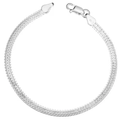 Silverarmband pressad rävsvans foxtail äkta silver 18 cm
