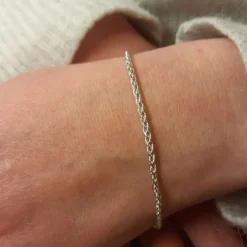 Silverarmband spiga äkta silver 19 cm