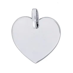 Silverhjärta platt berlock äkta silver 15 mm