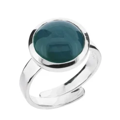 Silverring med bergslaggsten