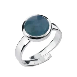 Silverring med bergslaggsten