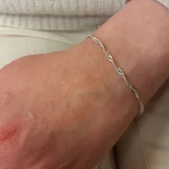 Singapore silverarmband 18 cm