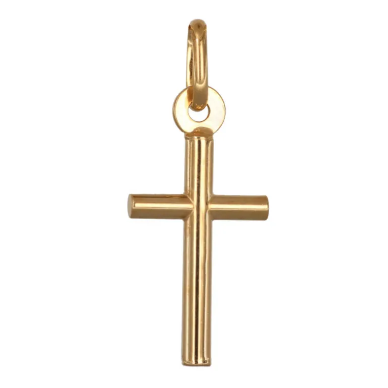 Slätt guldkors äkta guld 9 karat