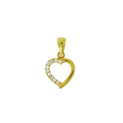 Smycke med hjärta i guld