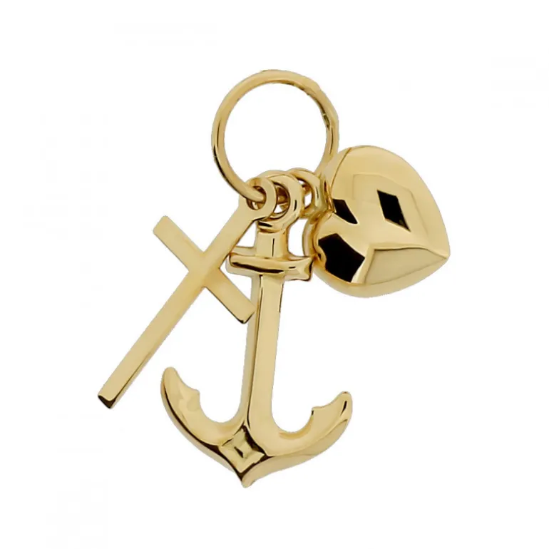 Smycke Tro Hopp och Kärlek äkta guld 18 karat