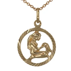Stjärntecken halsband jungfru äkta guld 9 karat