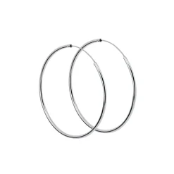 Stora ringar örhängen silver 50 mm