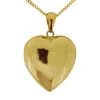 Stort guldhjärta med guldkedja äkta guld 18 karat