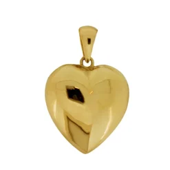 Stort guldhjärta smycke äkta guld 18 karat