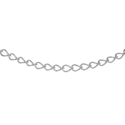 Supertunn pansarkedja äkta silver 50 cm