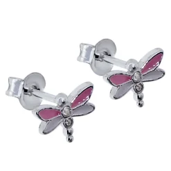 Trollslända örhängen äkta silver