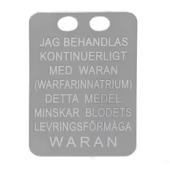 Waranbricka äkta silver med gravyr